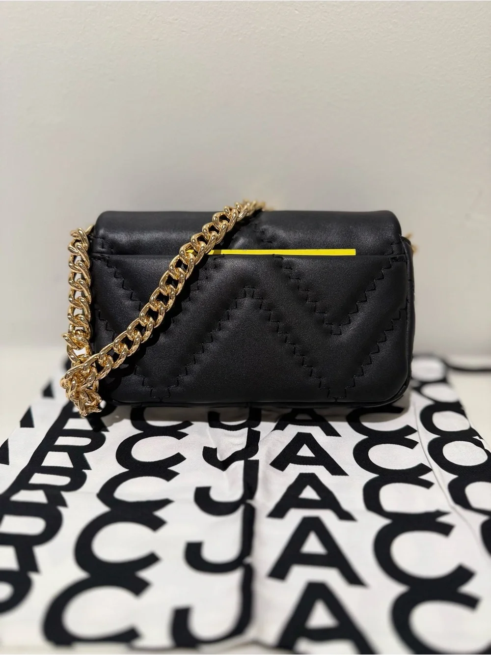 NWT Marc Jacobs small quilted Jmarc shoulder bag - black